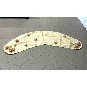 Ilana Wolf Floral Silk Scarf Wrap Vintage 3D